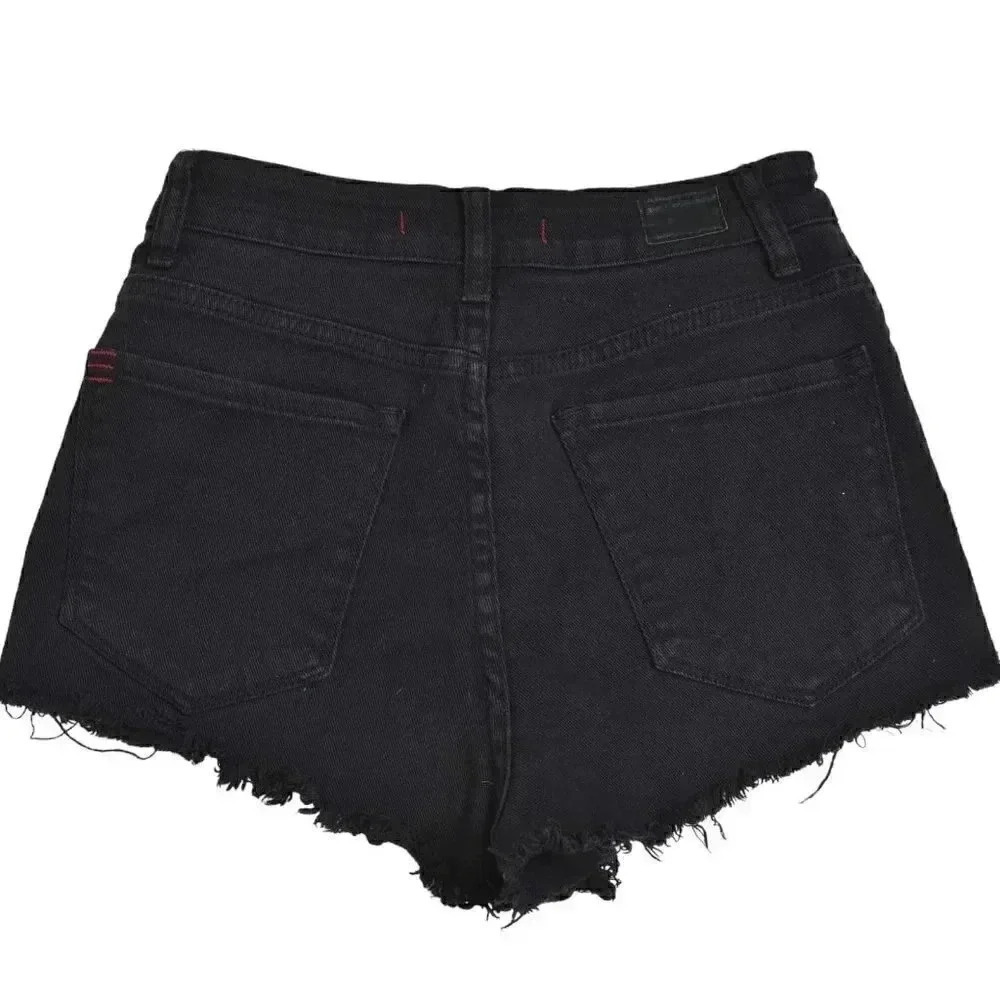 Urban Outfitters BDG Jean Shorts High Rise Cheeky Fray Distressed Size 27 - Picture 6 of 11